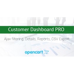 Customer dashboard with professional capabilities for sales inference. Galaxynet extensions OpenCart.