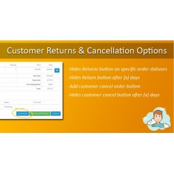 Galaxynet extensions OpenCart customer returns and cancellation options.